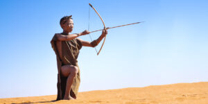 “Bushman” Hunter San Tribe Namibia Kalahari Desert